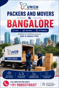 Professional packers and movers in Bangalore loading household goods into truck for safe home shifting services